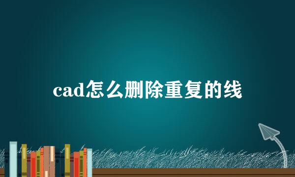 cad怎么删除重复的线
