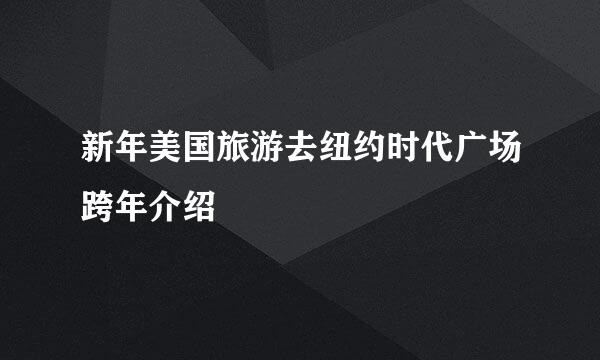 新年美国旅游去纽约时代广场跨年介绍