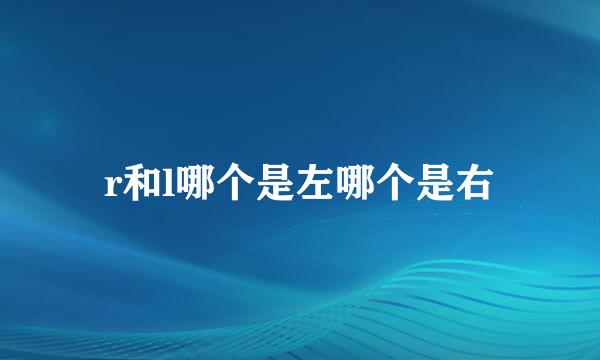 r和l哪个是左哪个是右