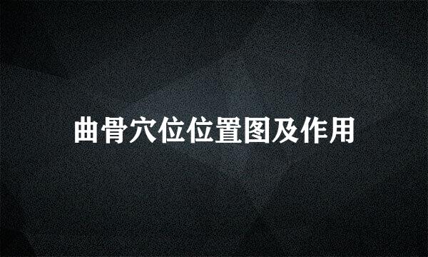 曲骨穴位位置图及作用