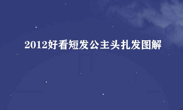 2012好看短发公主头扎发图解