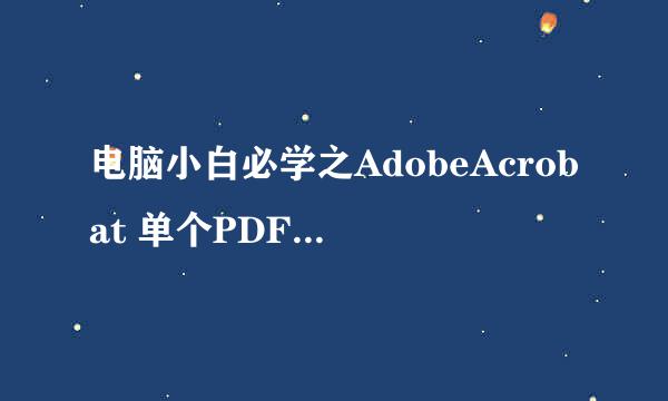 电脑小白必学之AdobeAcrobat 单个PDF拆分成多个