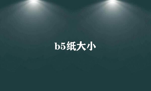 b5纸大小