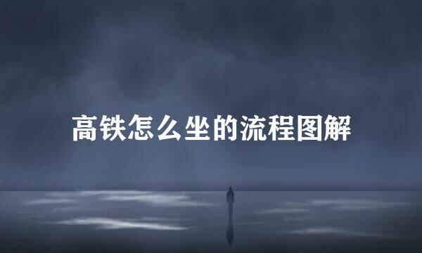 高铁怎么坐的流程图解