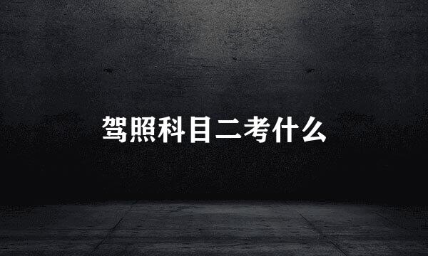 驾照科目二考什么