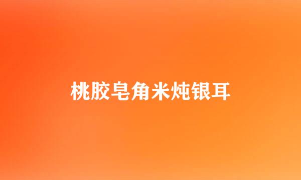 桃胶皂角米炖银耳