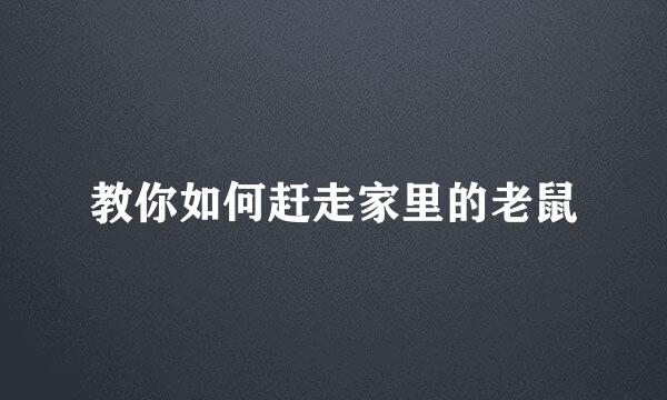 教你如何赶走家里的老鼠
