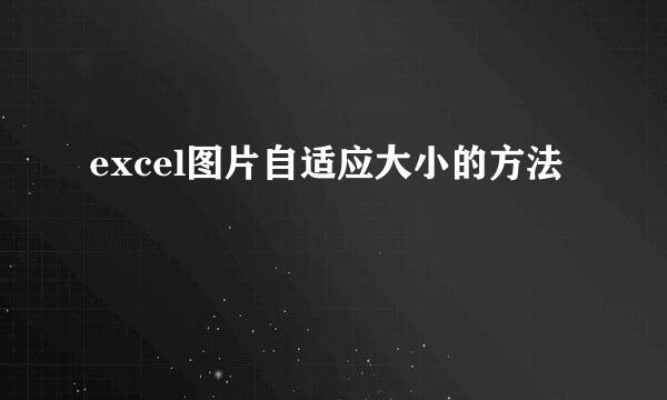 excel图片自适应大小的方法