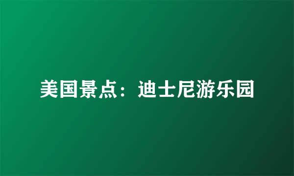 美国景点：迪士尼游乐园