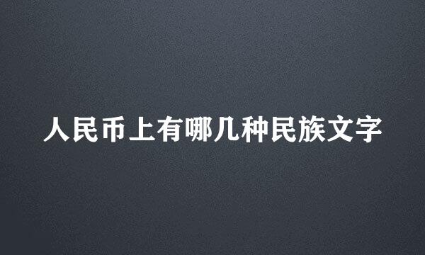 人民币上有哪几种民族文字