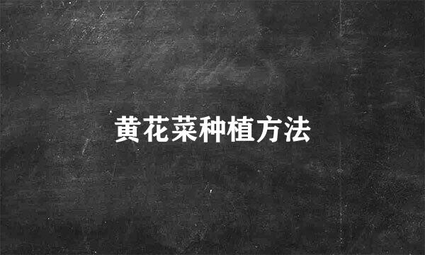 黄花菜种植方法