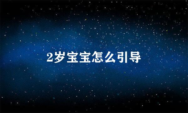 2岁宝宝怎么引导