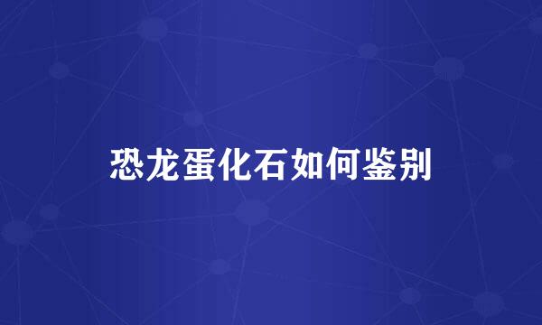 恐龙蛋化石如何鉴别
