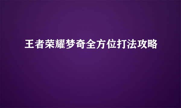 王者荣耀梦奇全方位打法攻略