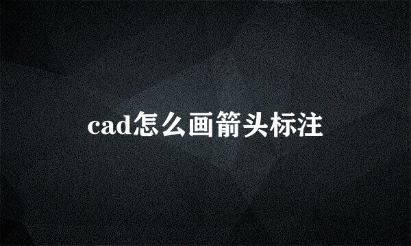 cad怎么画箭头标注