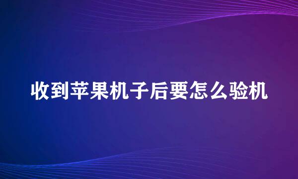 收到苹果机子后要怎么验机