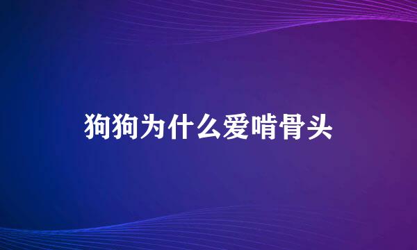 狗狗为什么爱啃骨头