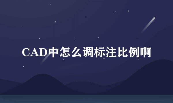 CAD中怎么调标注比例啊