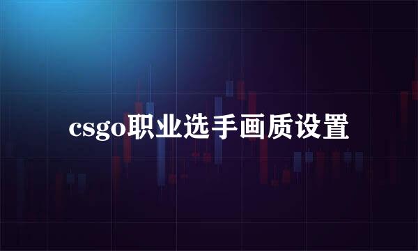 csgo职业选手画质设置