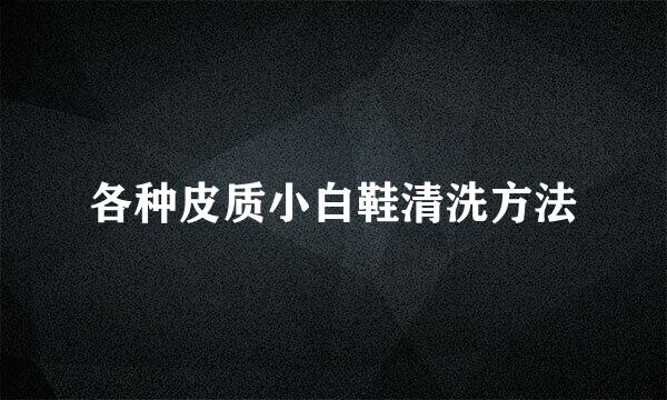 各种皮质小白鞋清洗方法