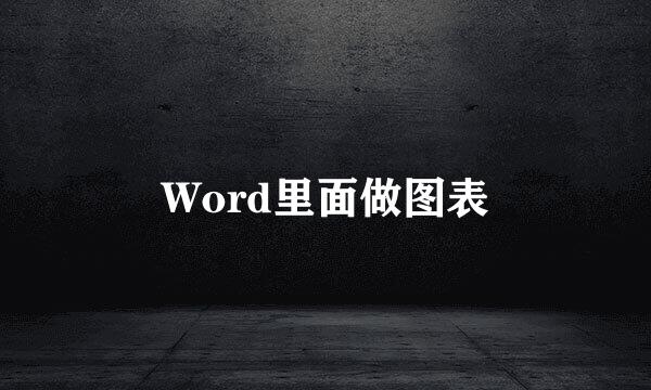 Word里面做图表