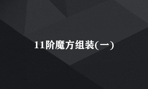 11阶魔方组装(一)
