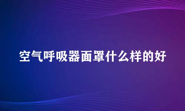 空气呼吸器面罩什么样的好