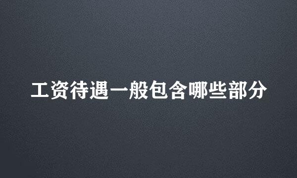 工资待遇一般包含哪些部分