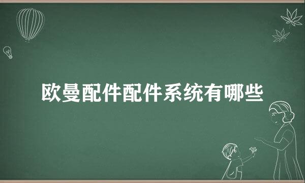 欧曼配件配件系统有哪些