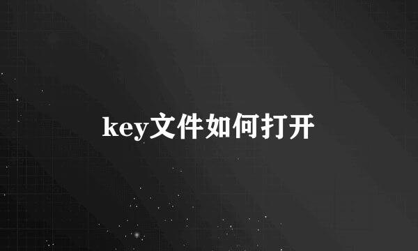 key文件如何打开