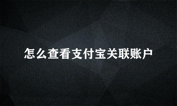 怎么查看支付宝关联账户