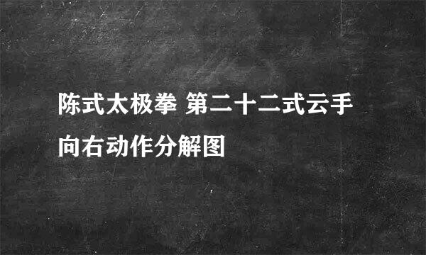 陈式太极拳 第二十二式云手向右动作分解图