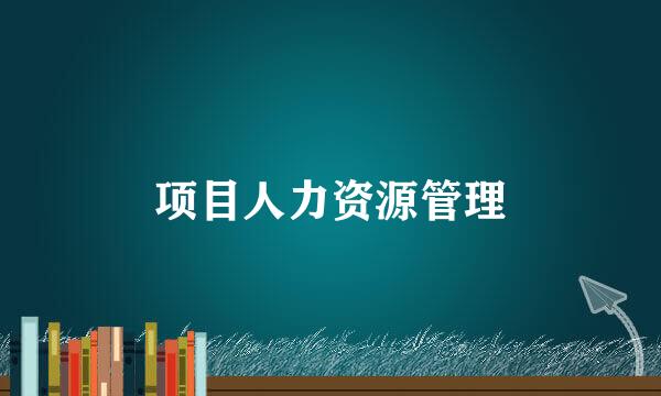 项目人力资源管理