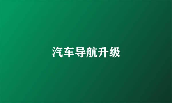 汽车导航升级