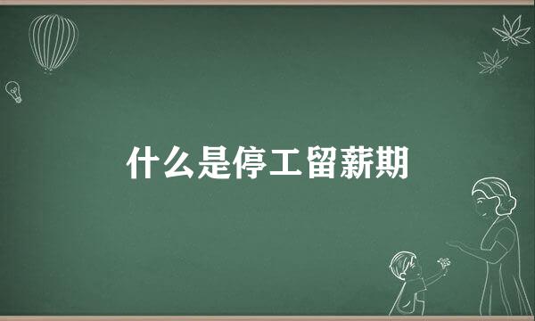 什么是停工留薪期