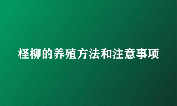 柽柳的养殖方法和注意事项