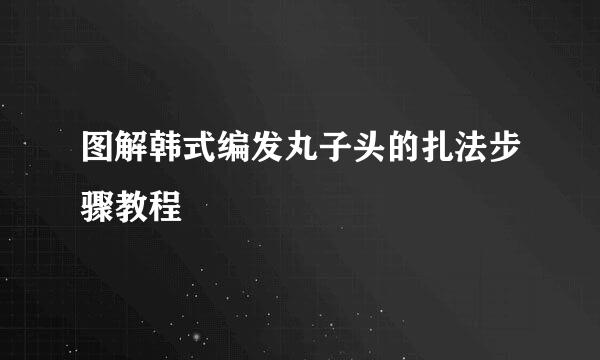 图解韩式编发丸子头的扎法步骤教程