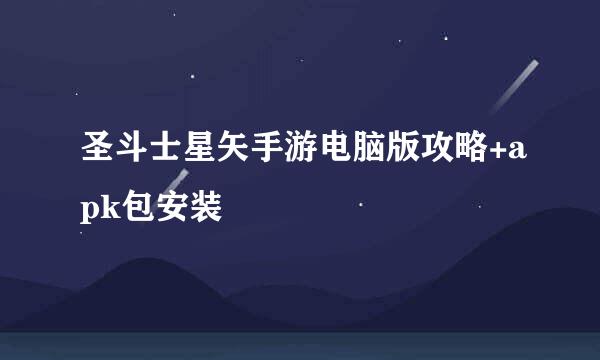 圣斗士星矢手游电脑版攻略+apk包安装