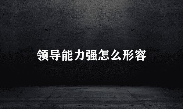 领导能力强怎么形容
