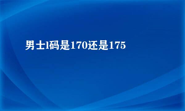 男士l码是170还是175