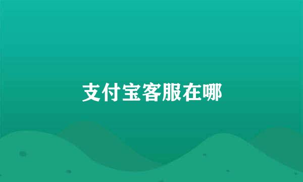 支付宝客服在哪