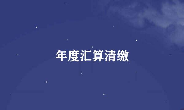 年度汇算清缴