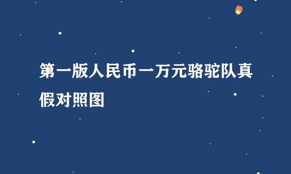 第一版人民币一万元骆驼队真假对照图