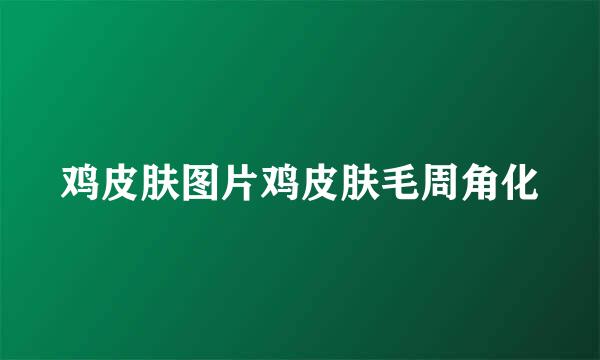 鸡皮肤图片鸡皮肤毛周角化