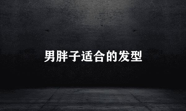 男胖子适合的发型