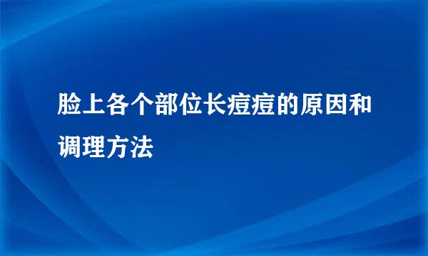 脸上各个部位长痘痘的原因和调理方法
