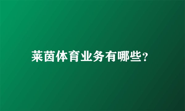 莱茵体育业务有哪些？