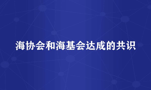 海协会和海基会达成的共识