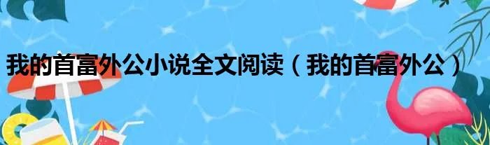 我的首富外公小说全文阅读（我的首富外公）