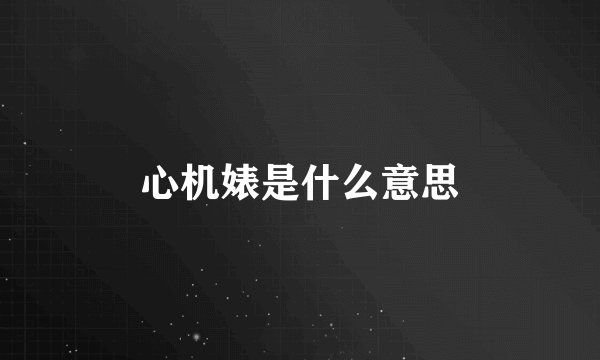 心机婊是什么意思